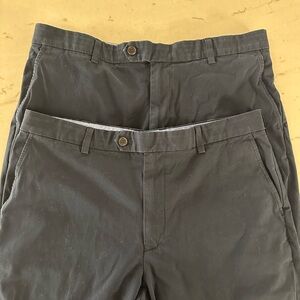 Brooks Brothers Navy Blue Advantage Chino CLARK Fit Pants (2) Men's 40 X30